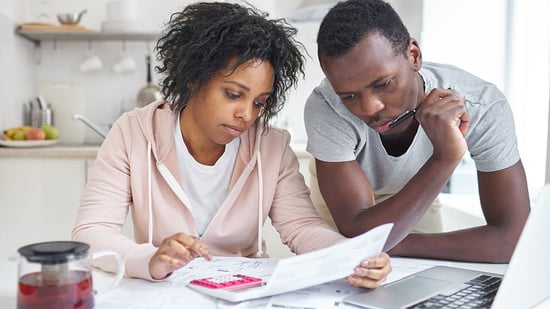Husband and wife looking for options to pay mortgage bill.